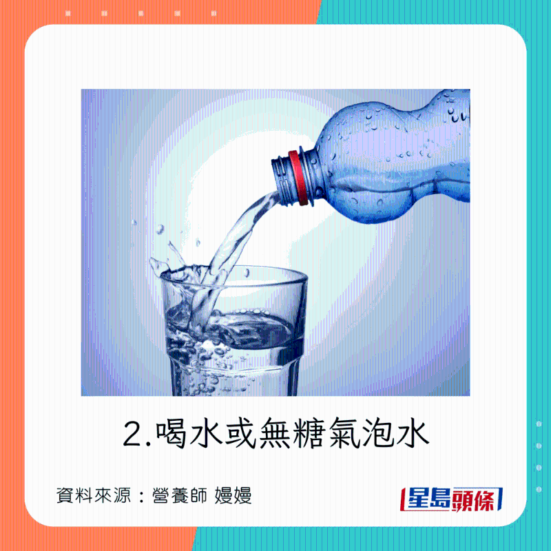健康提神飲食:喝水或無糖氣泡水