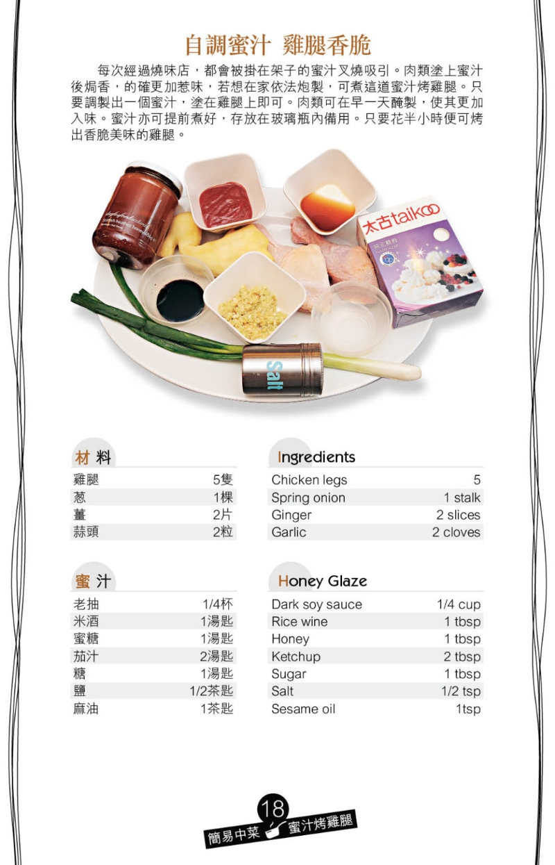 蜜汁烤雞腿的味道香甜。