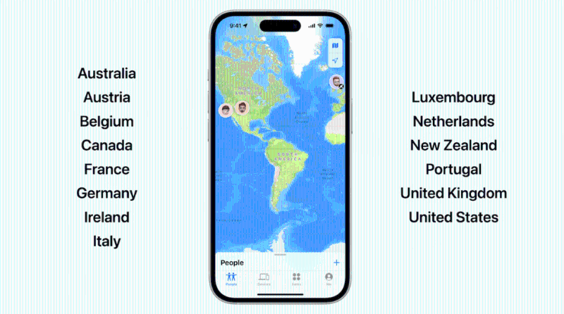 iPhone 15采用第2代UWB芯片，使用Find My Apps尋找裝罝更快速。