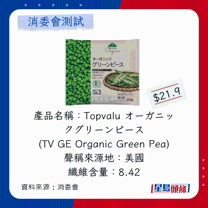 Topvalu オーガニックグリーンピース(TV GE Organic Green Pea) Topvalu オーガニックグリーンピース(TV GE Organic Green Pea)