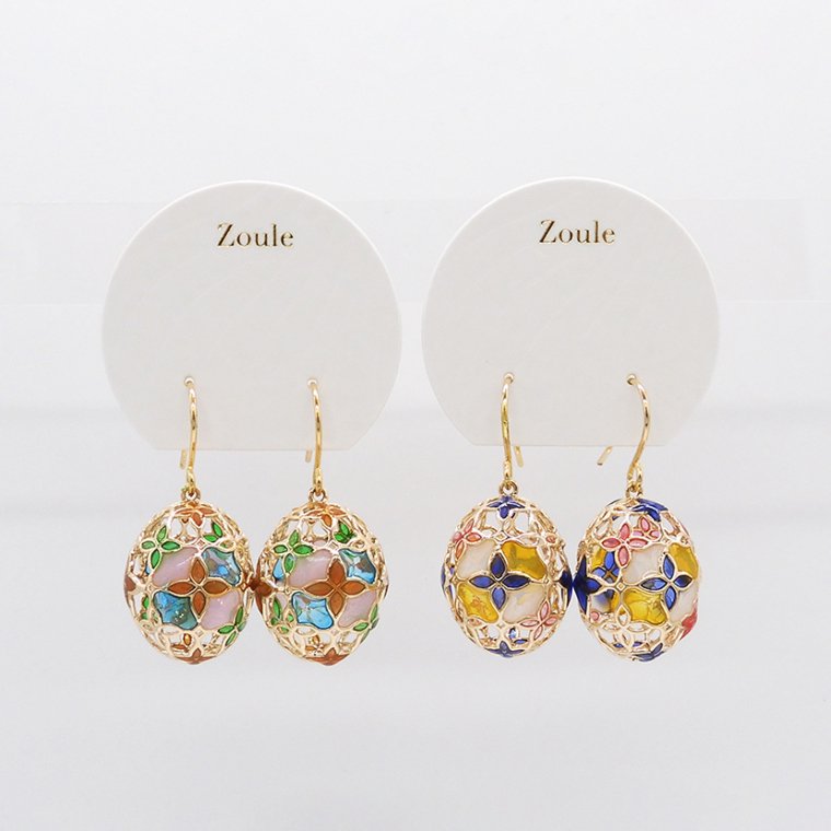 Zoule花朵彩色玻璃燈耳環，$259，iroiro。
