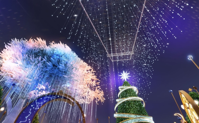 被流星燈飾包圍，與摯愛一起打卡十分浪漫！