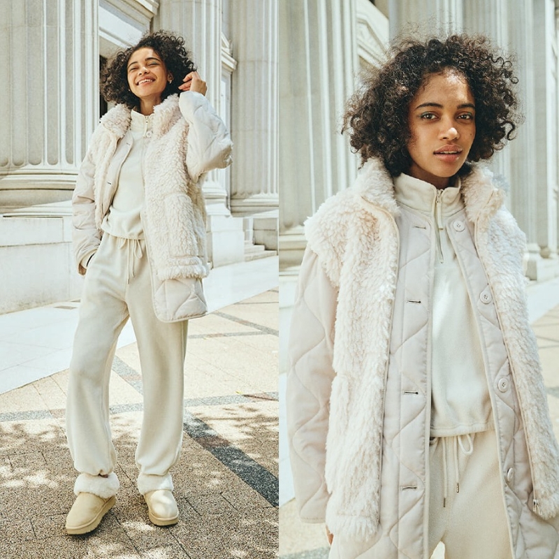 男女裝人氣秋冬服飾，Curly fleece zip vest $249 》 $99