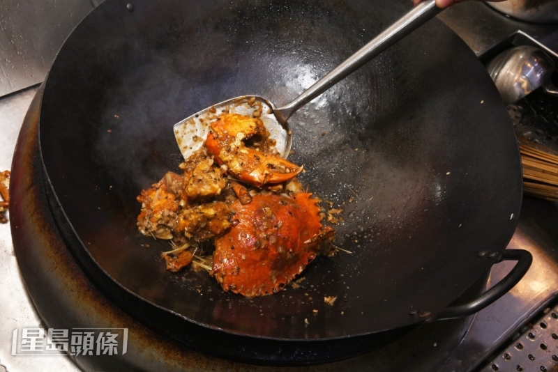 胡椒炒蟹鑊氣十足。