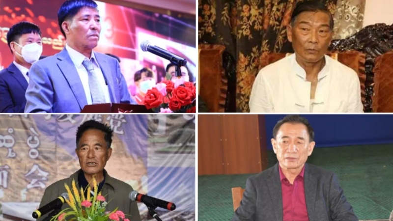 果敢四大家族分別為白所成(右上)、魏超仁(右下)、劉國璽(左下)及劉正祥(左上)。