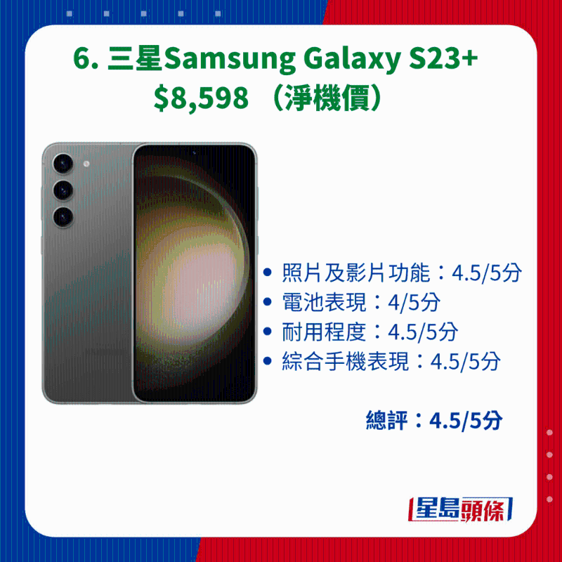 6. 三星Samsung Galaxy S23+ 6. 三星Samsung Galaxy S23+