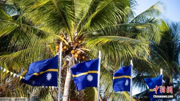 資料圖：瑙魯國旗。