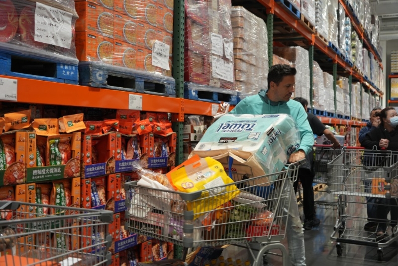 記者直擊Costco現場。 吳艷玲攝