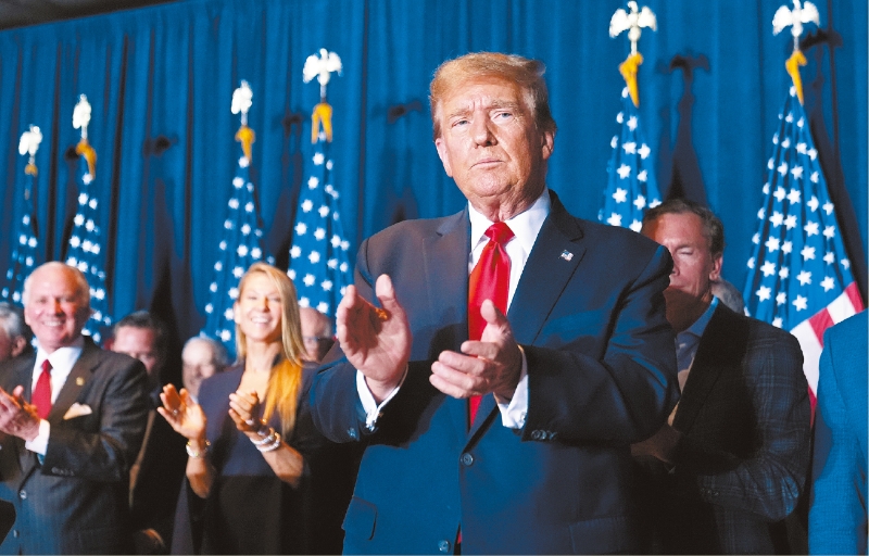 前總統特朗普迄今連贏5場黨內初選，加上在南加州初選以20個百分點大勝，可見他對黨內支持者有強大的控制力。 美聯社