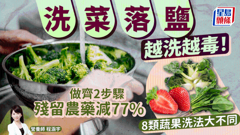 洗菜放鹽越洗越毒！2招洗走77%農藥，8類蔬果洗法大不同
