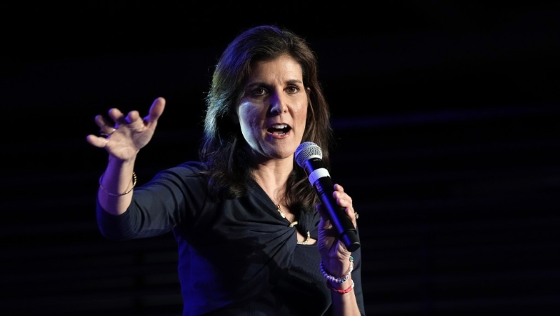 共和黨總統初選主要競選人黑利。 美聯社