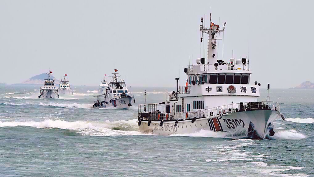 圖為解放軍海警船