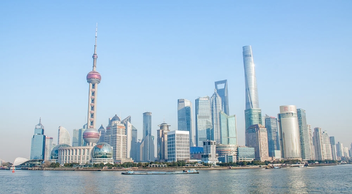 中國的上海。