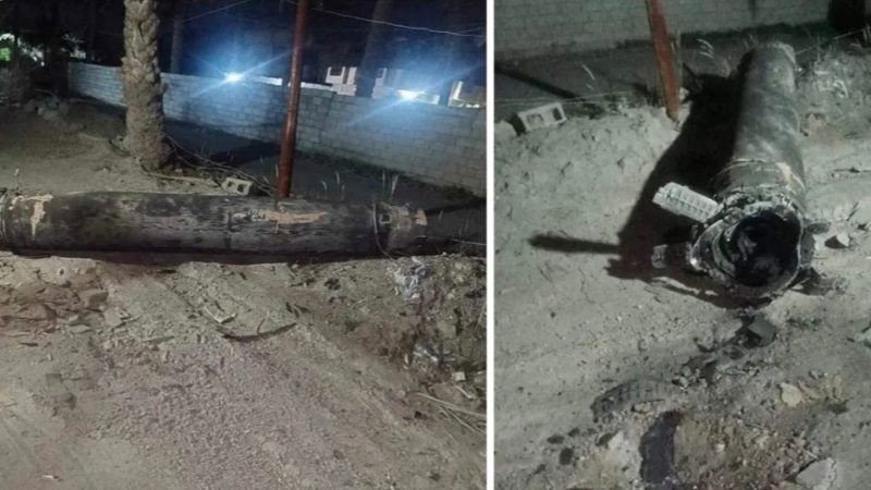 疑似掉落在伊拉克的伊朗導彈殘骸。