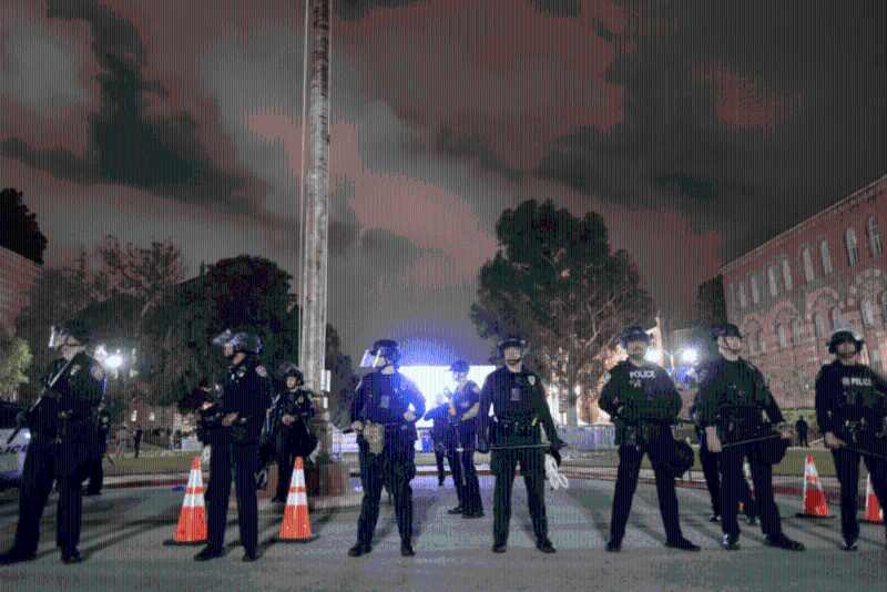 加州大學洛杉磯分校隨即爆發暴力事件 加州大學洛杉磯分校隨即爆發暴力事件