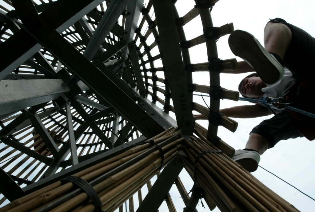 包山內部支撐結構已改為鋼架 包山內部支撐結構已改為鋼架