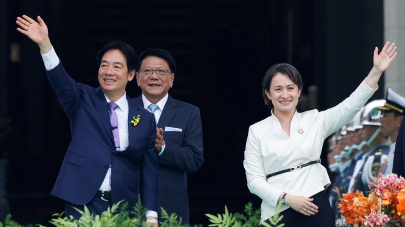 賴清德和蕭美琴今晨就職。 路透社