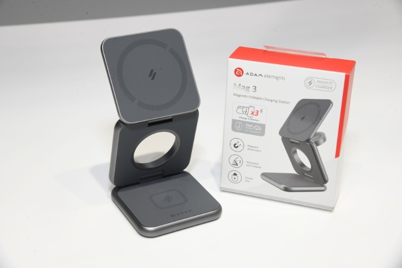 Adam Elements Mag 3折疊式三合一旅行磁吸無線充電座S775