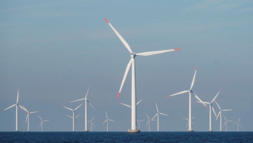 丹麥的海上風力發電場。