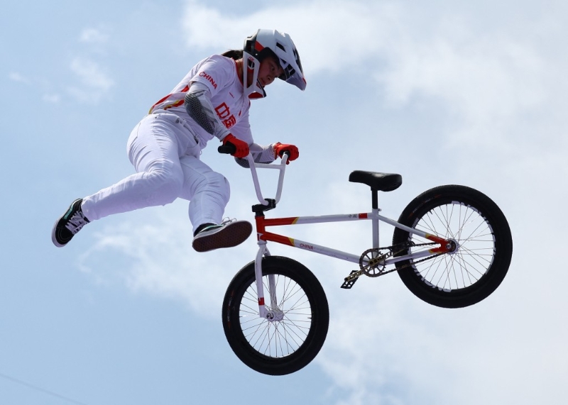 鄧雅文反轉奧運BMX自由式項目，為國家隊首次征服此項目。 路透社