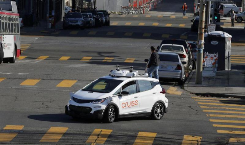 通用汽車在舊金山向媒體展示了一輛自動駕駛汽車Cruise 通用汽車在舊金山向媒體展示了一輛自動駕駛汽車Cruise