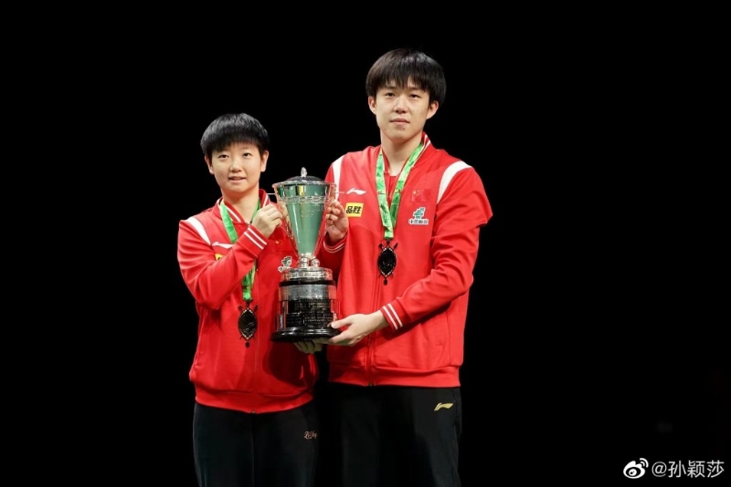 孫穎莎曾傳出疑與拍檔王楚欽在高檔餐廳親密用餐。