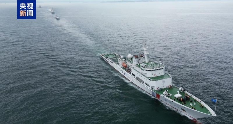 中國大陸17-18日開展臺灣海峽海上巡航執法行動。央視新聞