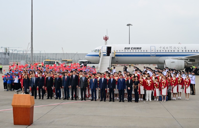 奧運代表團抵港情況。