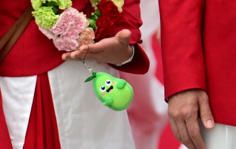 全紅嬋對「豆苗仔」愛不釋手。