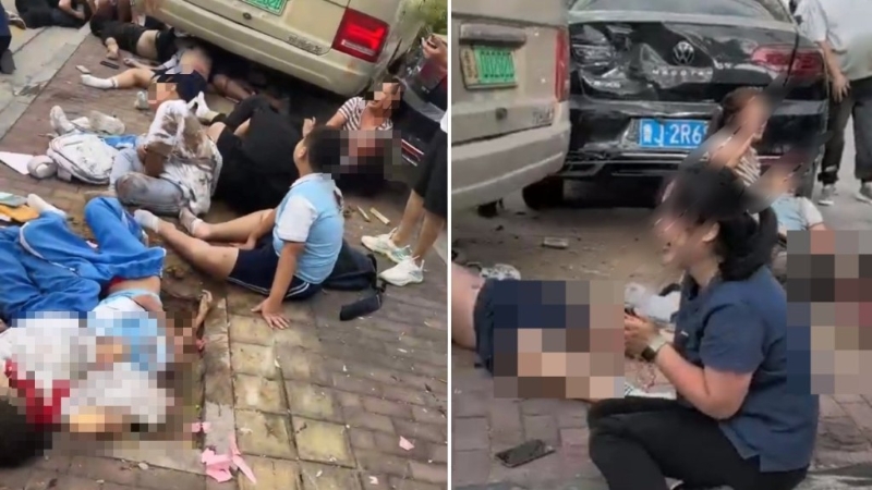 網傳現場有多人倒地。