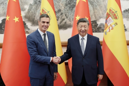 習近平會見西班牙首相桑切斯。