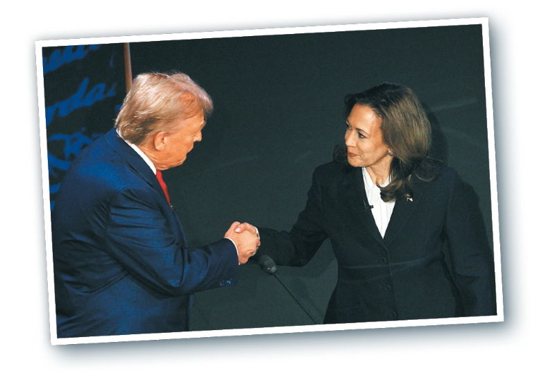 哈里斯特朗普握手 哈里斯特朗普握手