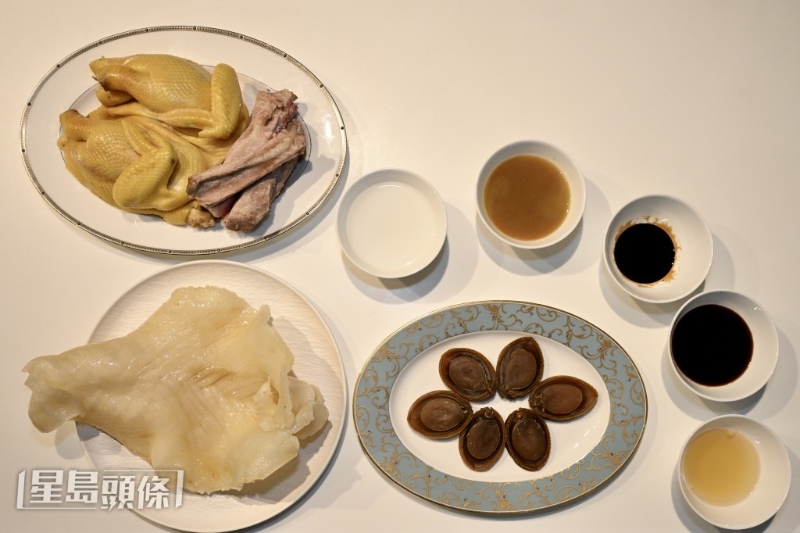 花膠皇與鮑魚互相提升鮮味。