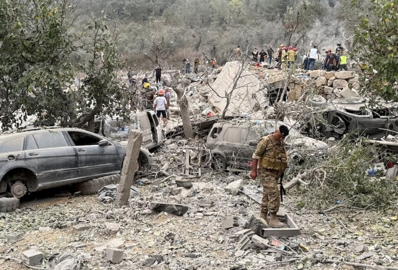 基督徒占多數的黎巴嫩北部村莊艾托14日受以色列空襲襲擊 基督徒占多數的黎巴嫩北部村莊艾托14日受以色列空襲襲擊