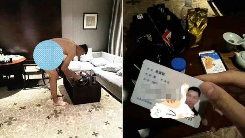 網上瘋傳疑似易建聯的裸照及身份證，指易與跨性別者進行性交易。