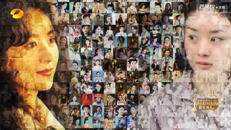 趙麗穎2封金鷹視后，現場影片也匯集她在各劇中的經典勵志名言。