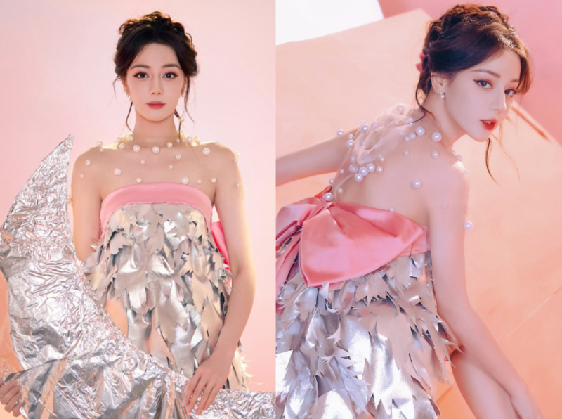 迪麗熱巴日前以一襲高級訂制禮服出席活動。