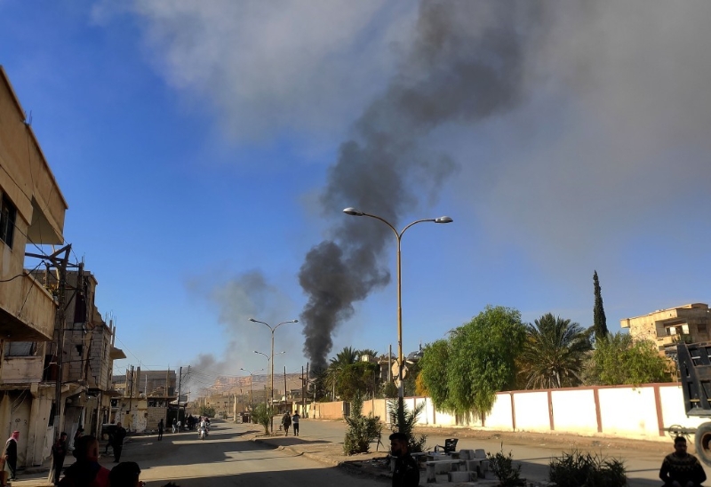 以軍空襲敘利亞歷史名城巴爾米拉。 新華社