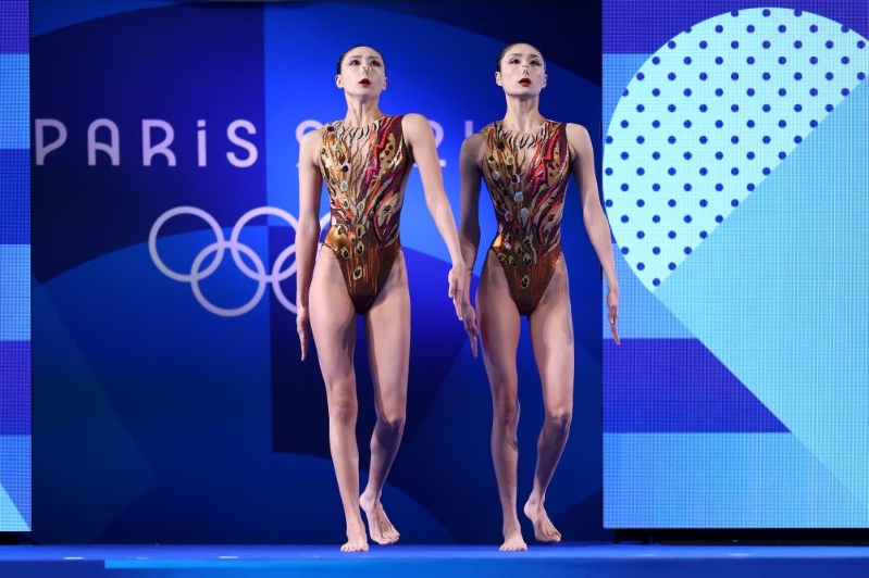 在雙人自由自選比賽中，王柳懿和王芊懿二人以“獵豹”為主題（央視網圖片）