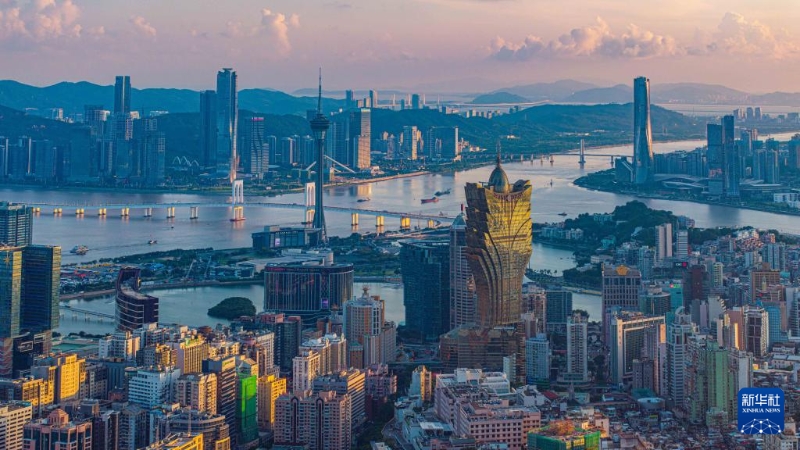 2024年7月6日拍攝的澳門風光（無人機照片）。新華社發（張金加 攝）1