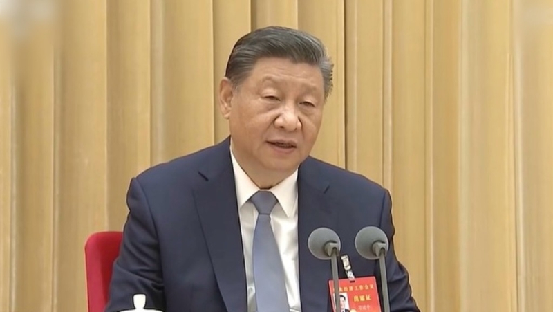 中央經濟工作會議在北京召開，國家主席習近平發表講話。 央視截圖