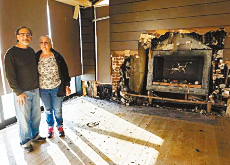 火災幸存者。