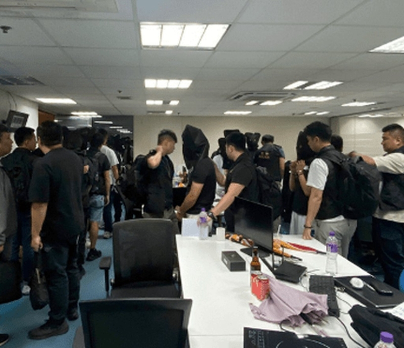 警方于10月9日搗破“港版KK園區”