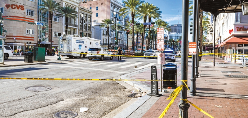 紐奧良事發街道。