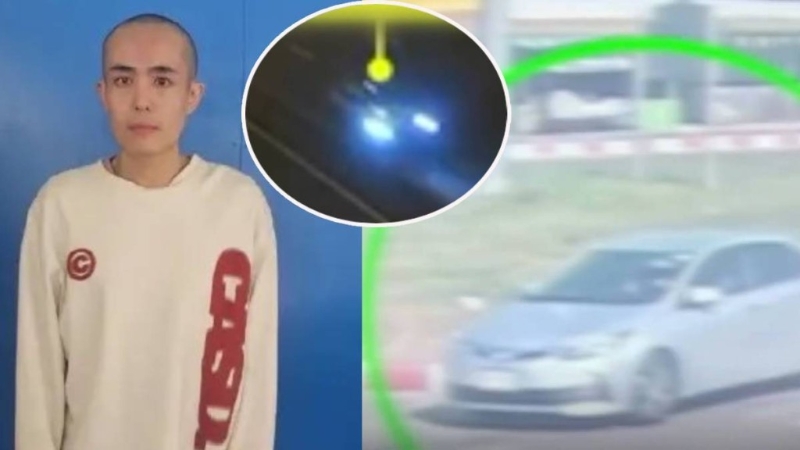 泰國傳媒公開一段疑似接手王星的私家車影片。