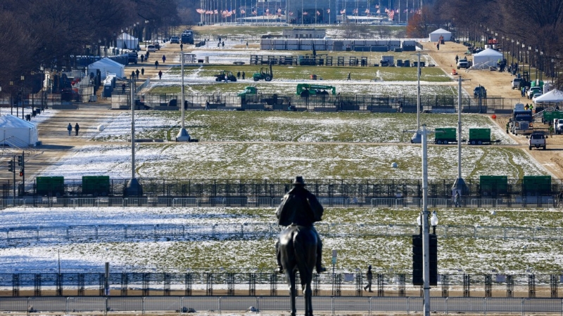 特朗普第二任期就職禮在即，國家廣場將設置無票觀眾區。路透社