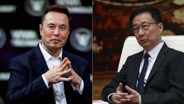 國家副主席韓正代表習近平出席特朗普就職禮前，與馬斯克會面。