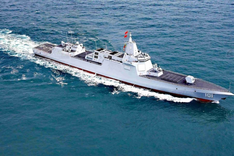 解放軍055型驅逐艦。 網圖