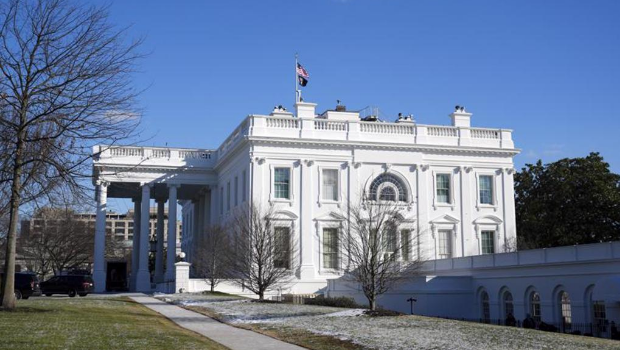 美國總統特朗普1月20日宣誓就職的白宮外觀。