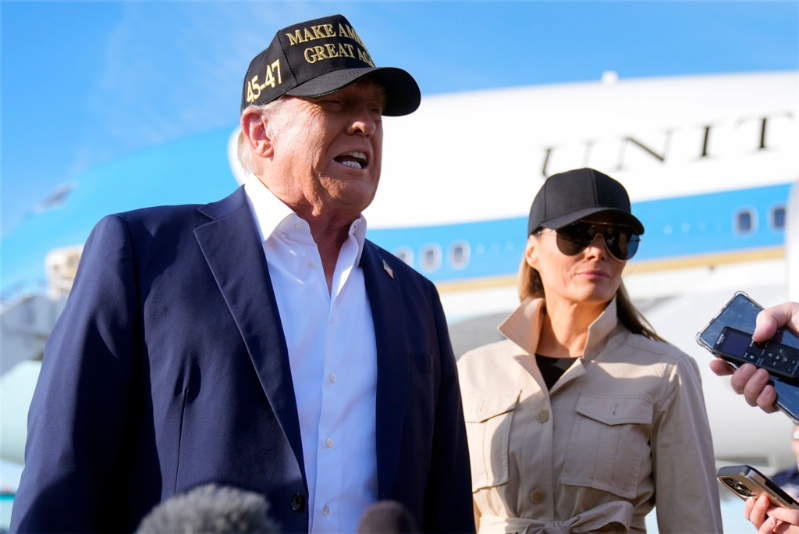 特朗普與第一夫人梅拉尼婭